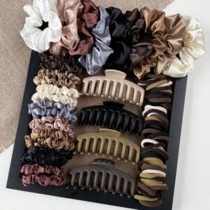 Set Hair Accessories Including Hair Ties, Shrimp Hair Clips, And Large Plastic Teeth Hair Claws, Suitable For Various Hair Types And Styles, New 2025 Design